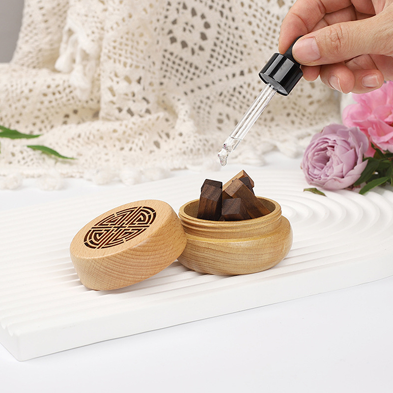 Perfume Fragrance For Room - Vintage Wooden Aroma Diffuser Box -