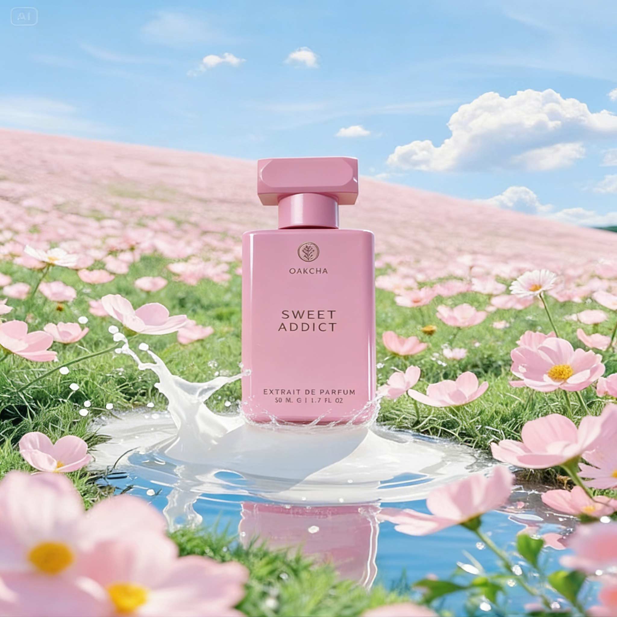 Perfume Fragrance Powder - Sweet Addict perfume, powder mixed bottle