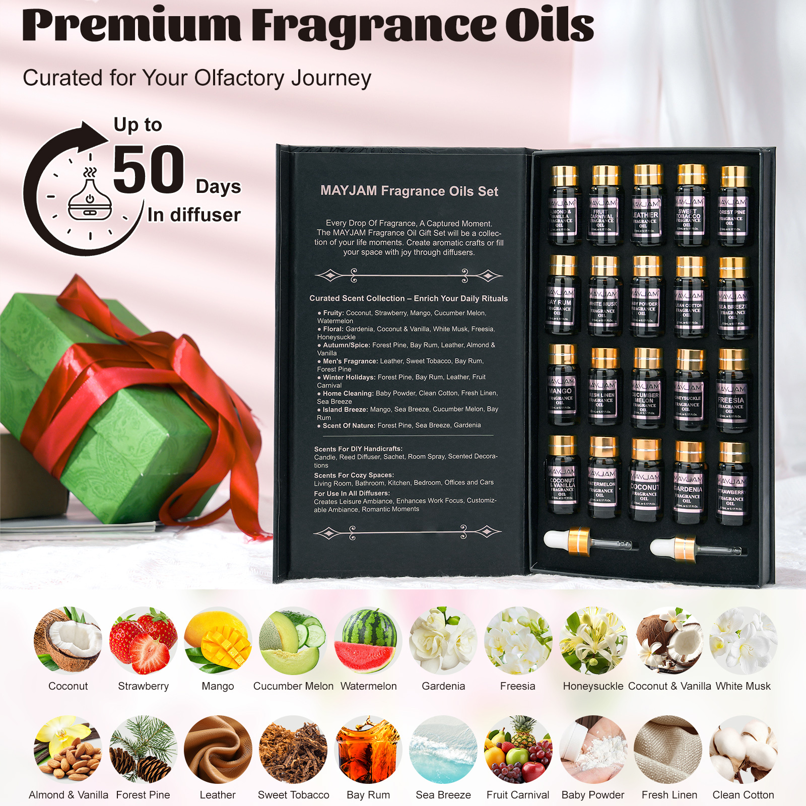 MAYJAM 20pcs Fragrance Oil Gif - Perfume Fragrance Powder 리뷰 및 가격
