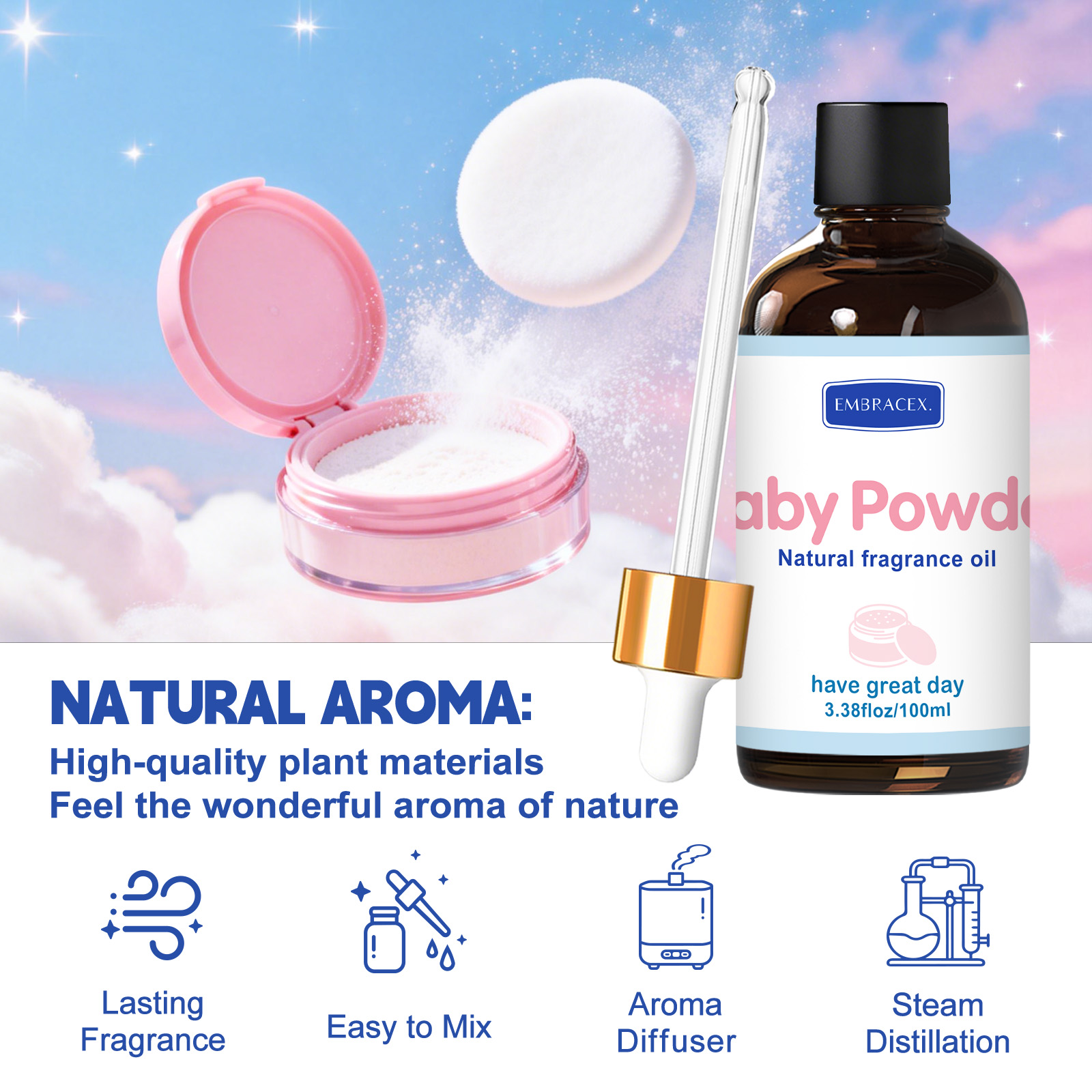 100ml Baby Powder Essential Oi - Perfume Fragrance Powder 리뷰 및 가격